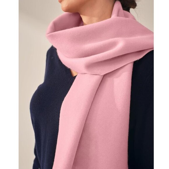 KVSS Pink 100% Pure Cashmere Lightweight Soft Fringed Scarf NEW w/Gift Box! - Picture 3 of 7